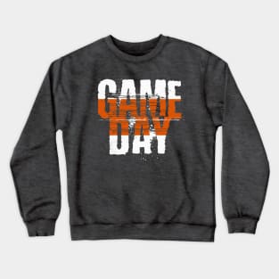 Orange Gameday // Grunge Vintage Football Game Day Burnt Crewneck Sweatshirt